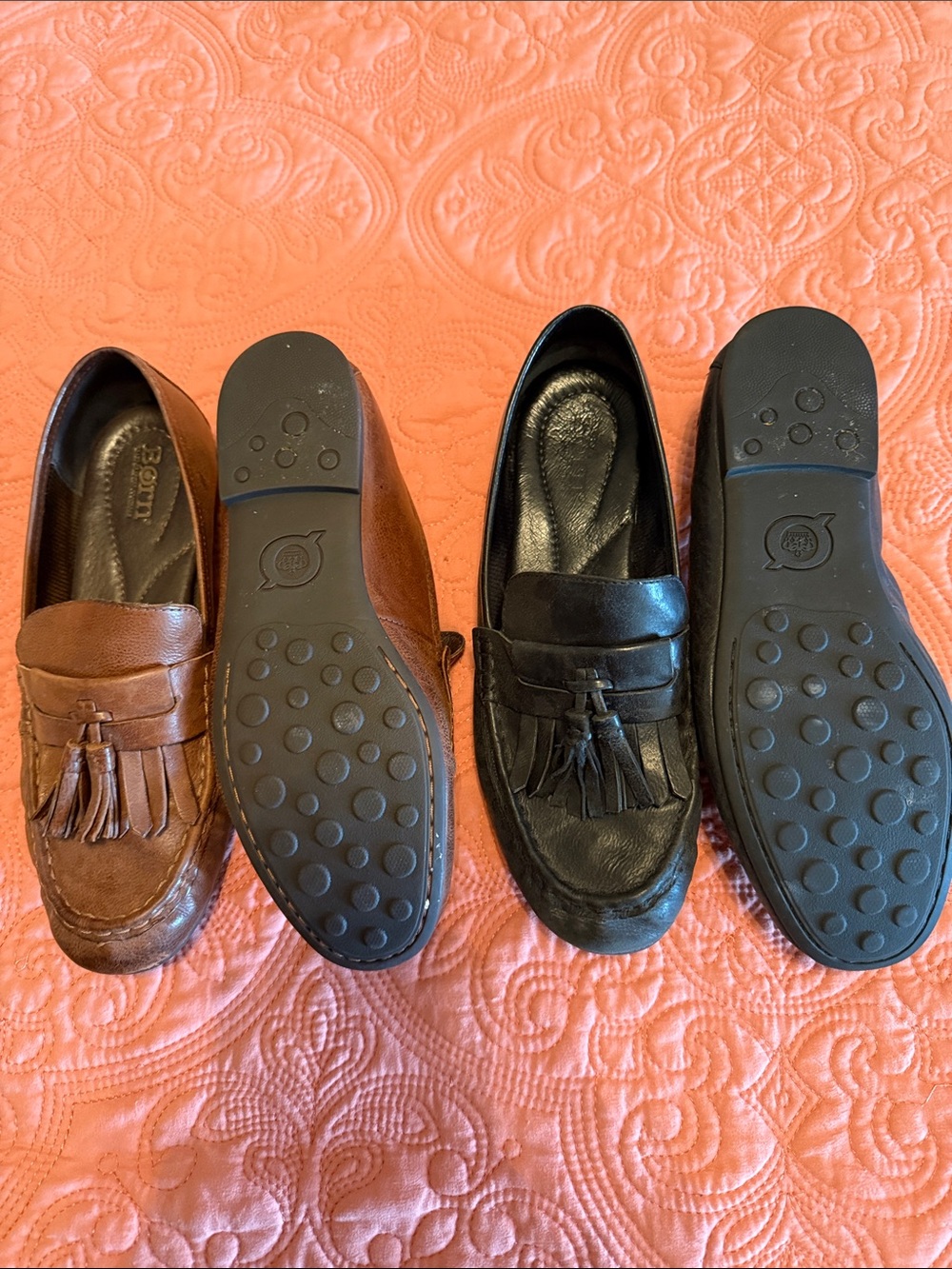 Born Two-Pair Tassel Loafers in Brown and Black - Picture 2 of 3